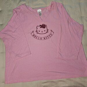 Plus Size Hello Kitty Long Sleeve Top